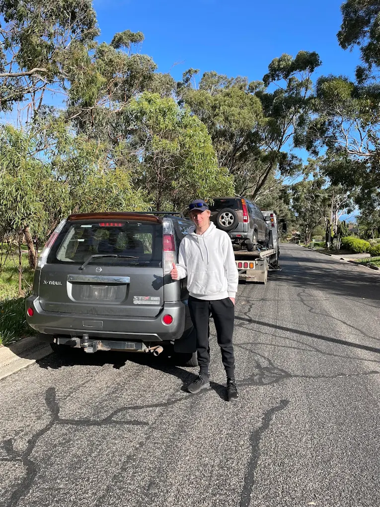 cashpaidandcarremoved Mike drive to our yard and collected cash for his car.